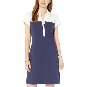 Lilly Pulitzer Navy and White Tonda Polo Dress Large